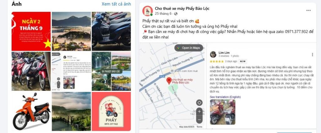 Xe máy thuê ở Bảo Lộc